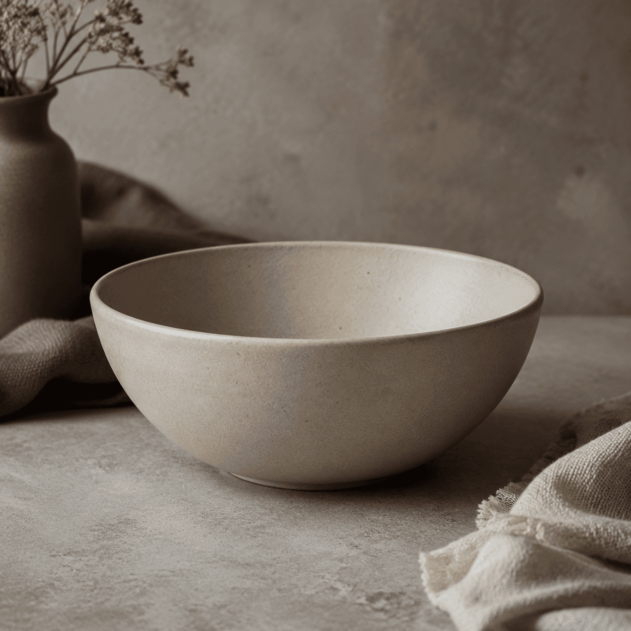 Oatmeal Stoneware Bowl