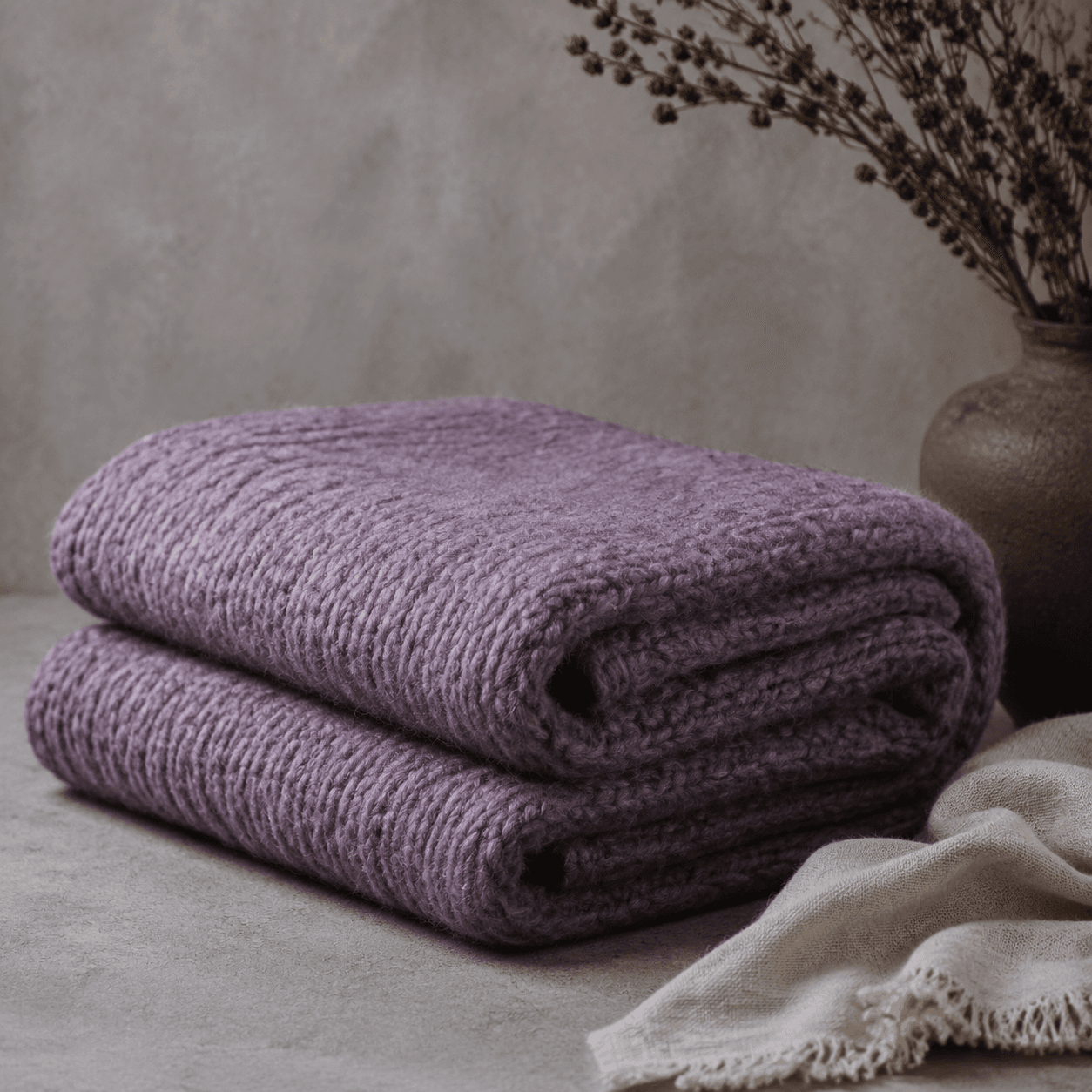 Heather Wool Throw